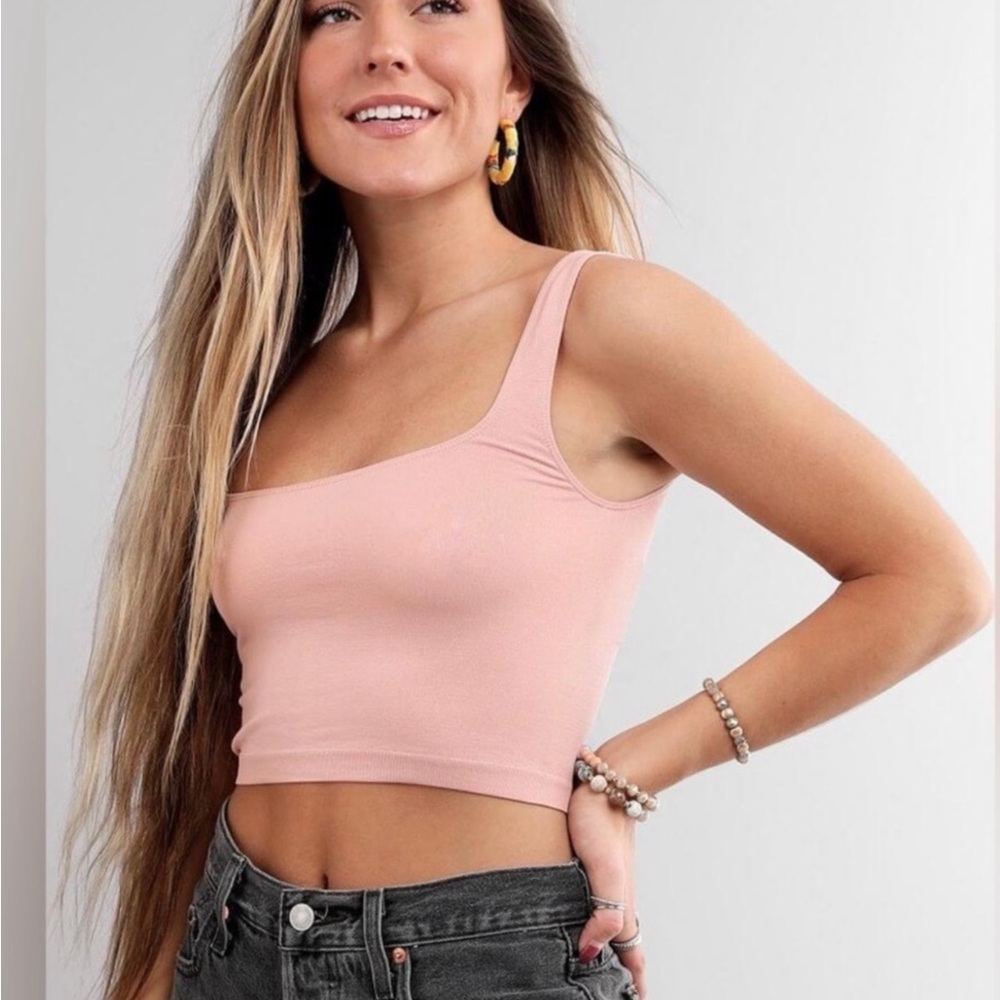 NWT Free People Scoop Neck Crop Cami - Picture 4 of 5